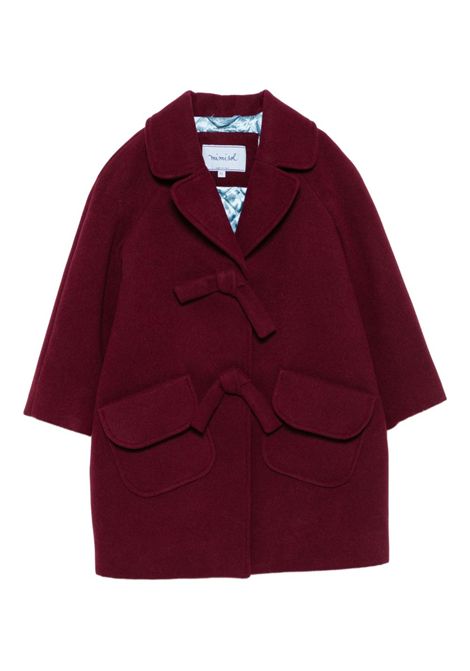 Cappotto con applicazione MIMISOL | MFCT053 TS1062BRD